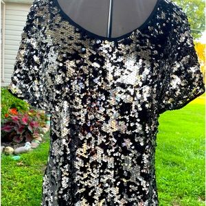 Express Sequence & Mesh Blouse